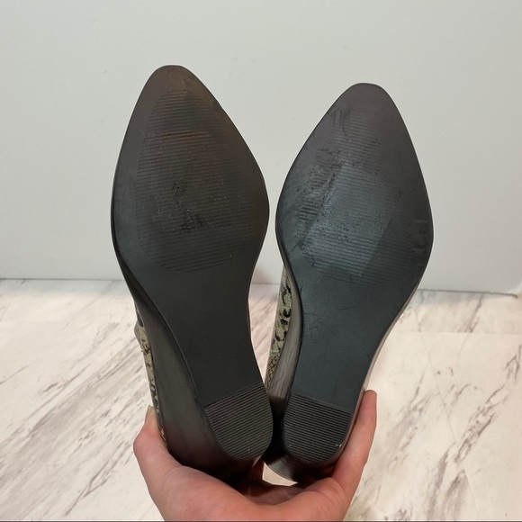 New! Treasure & Bond Natalie Wedge Snake Print Faux Leather Booties 7M - Picture 10 of 11